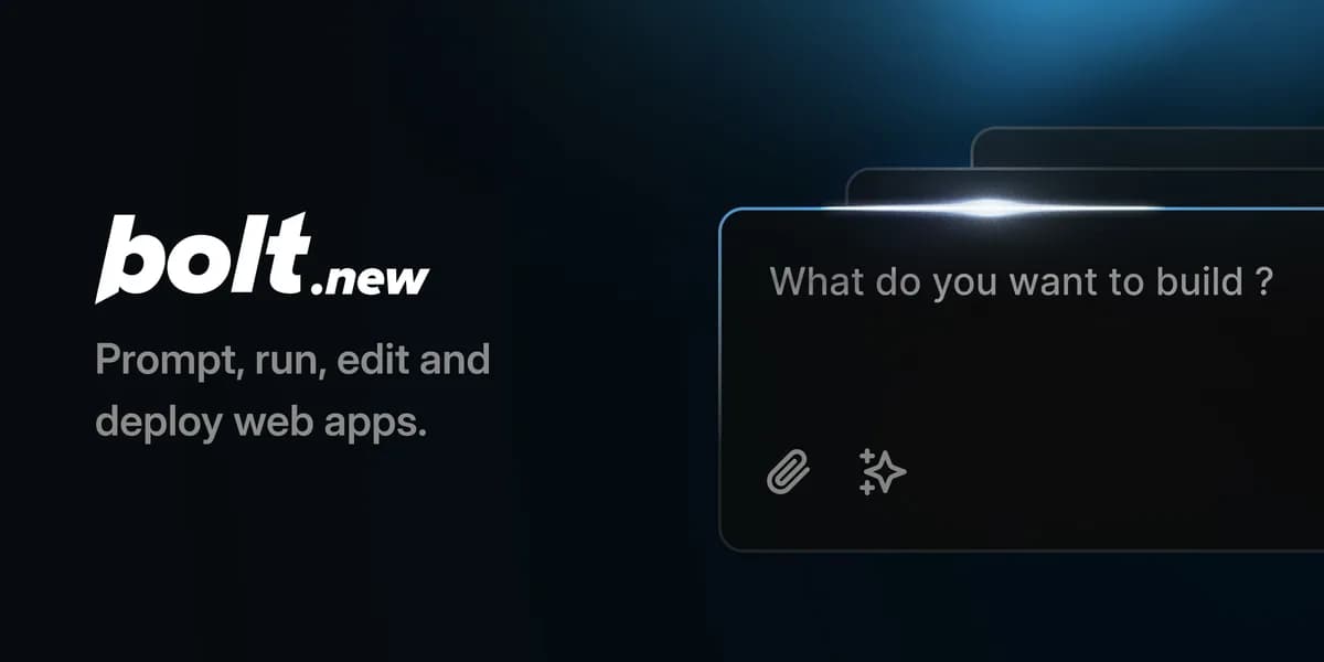 Screenshot of the Bolt.new interface