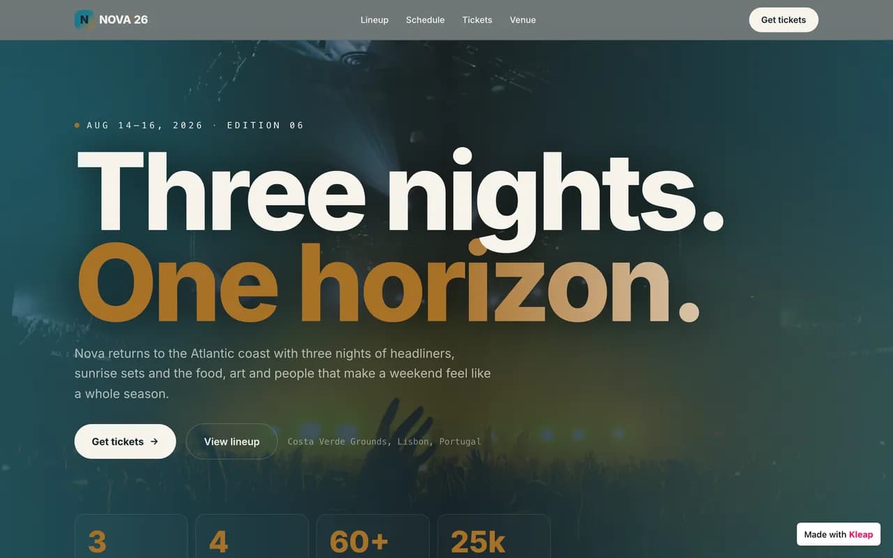 Event website website template