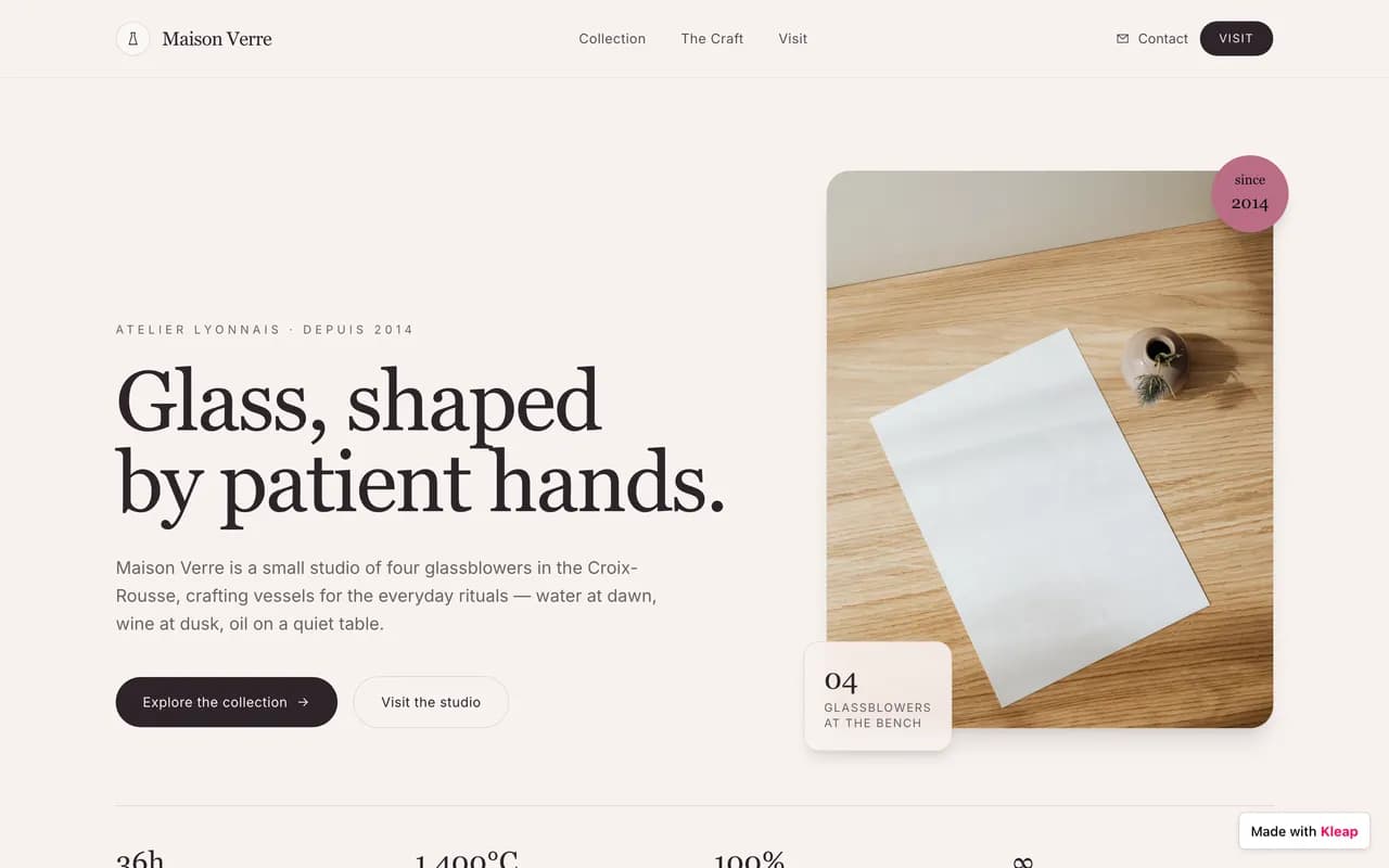 A professional small business website, built in minutes