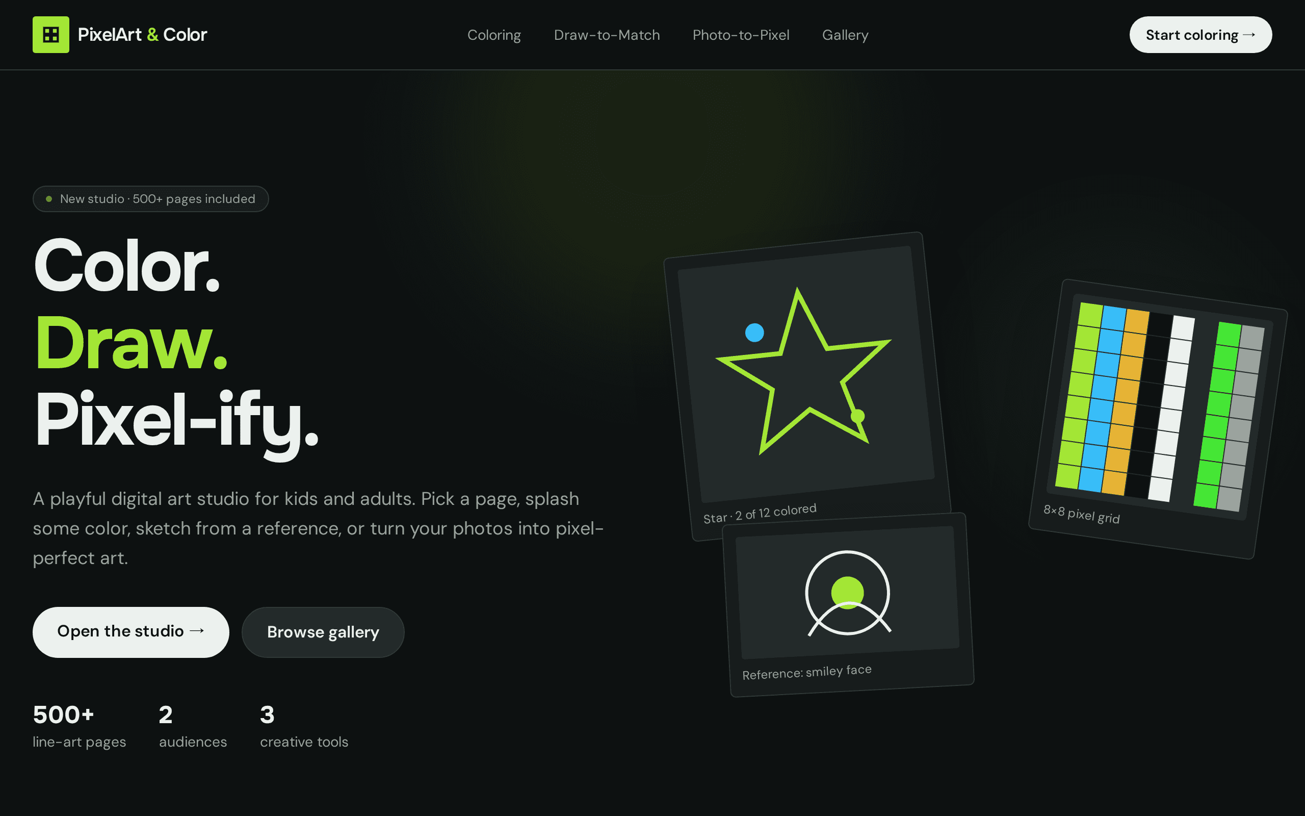 Screenshot of PixelArt & Color Studio