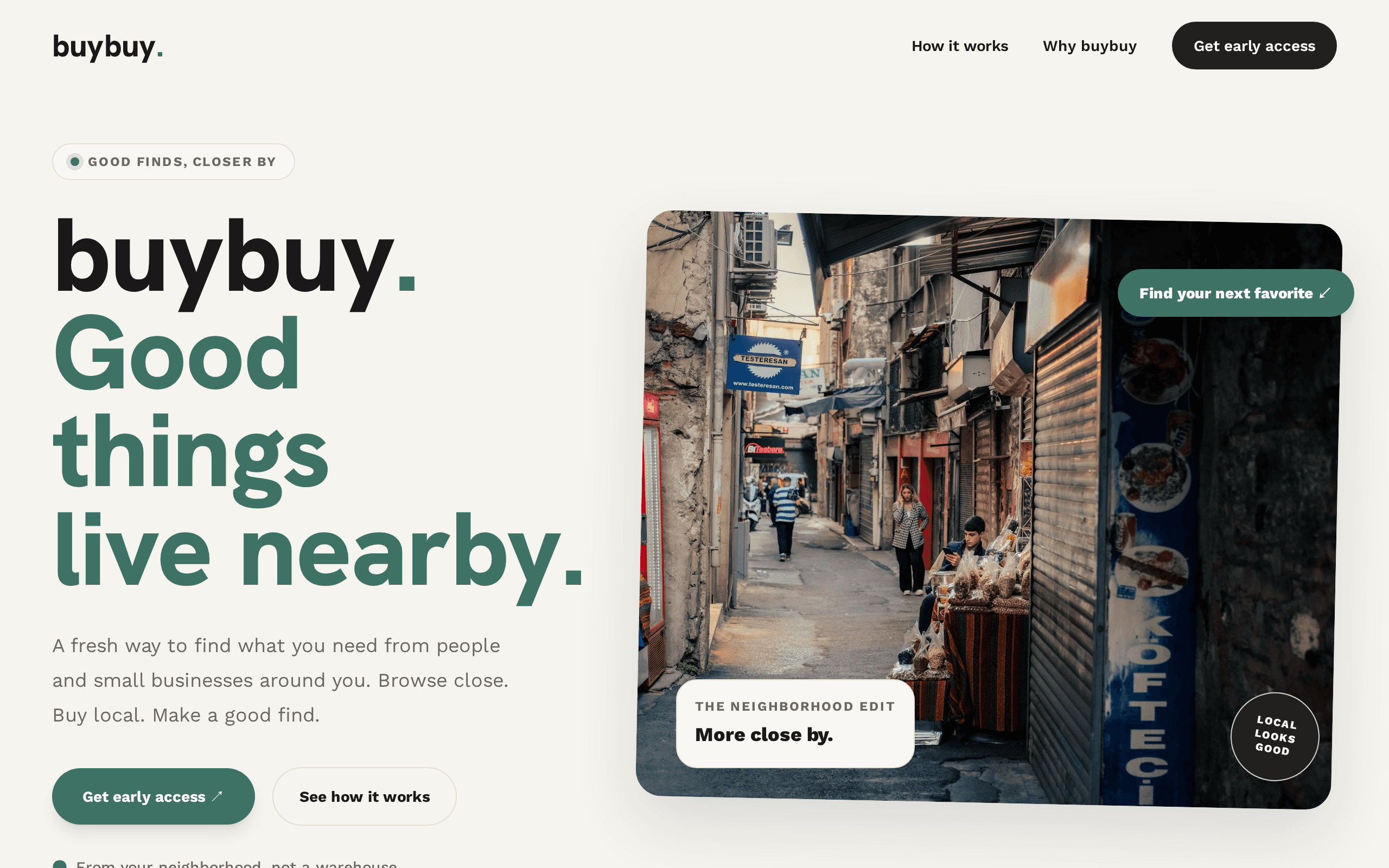 A neighborhood-first marketplace that puts local shops back on your street corner.