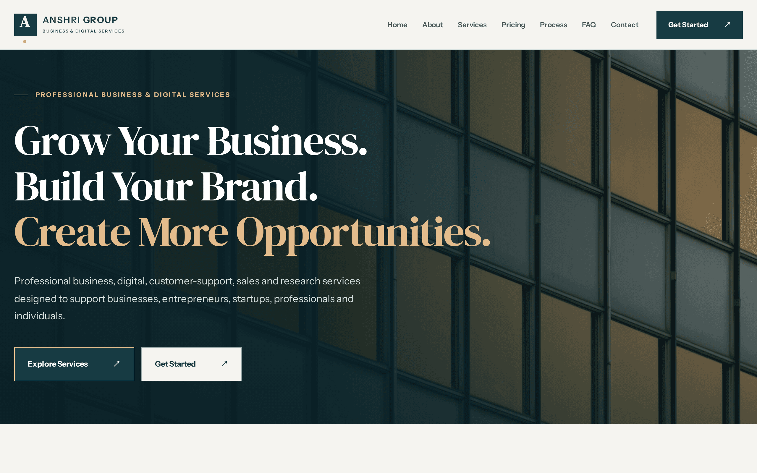 Screenshot of ANSHRI GROUP