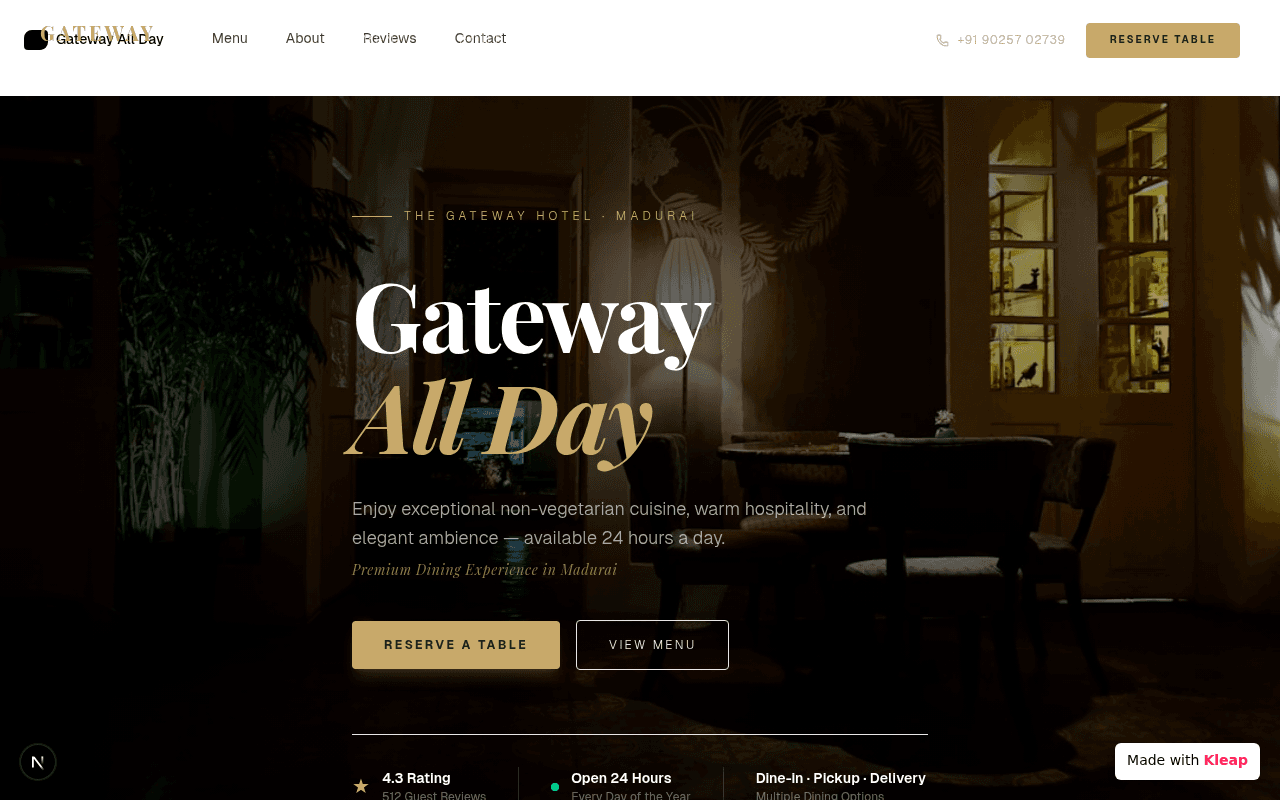 A sophisticated restaurant experience with premium dining and warm hospitality.