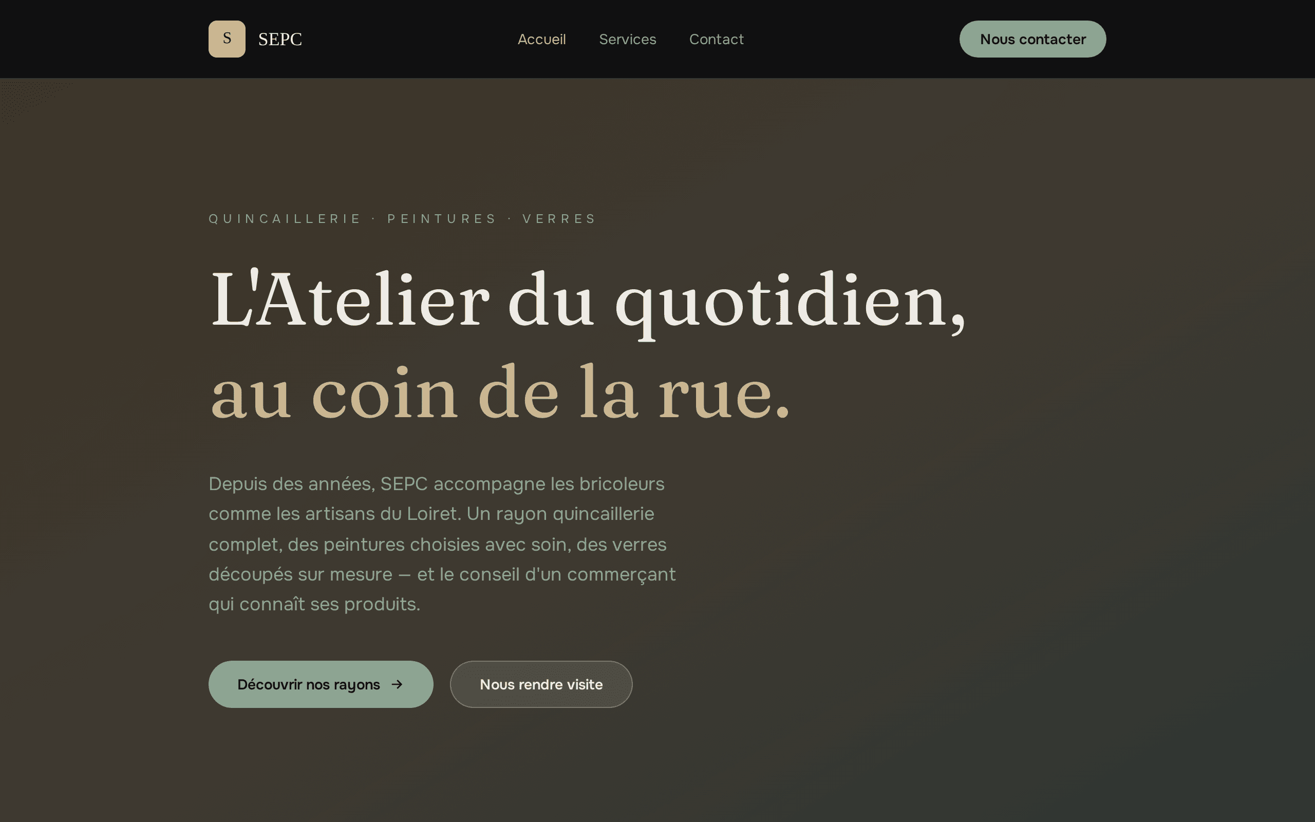 Le quincaillier du coin qui connaît ses produits — et qui en a fait un site à son image.