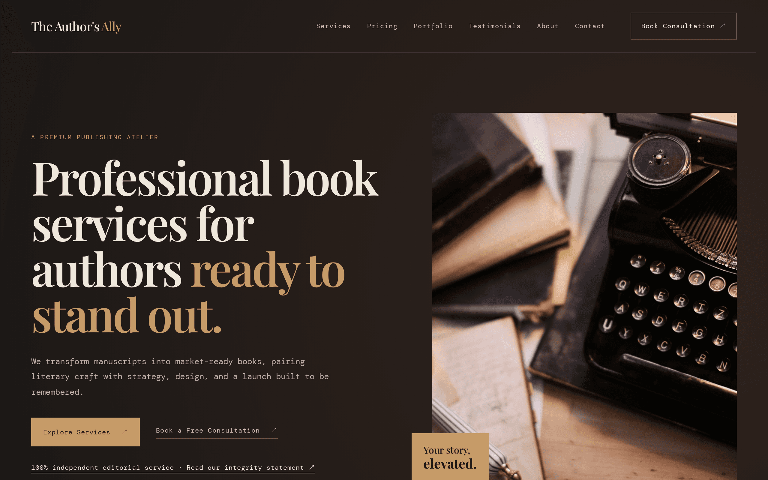 Editorial book services for authors who refuse to be overlooked.