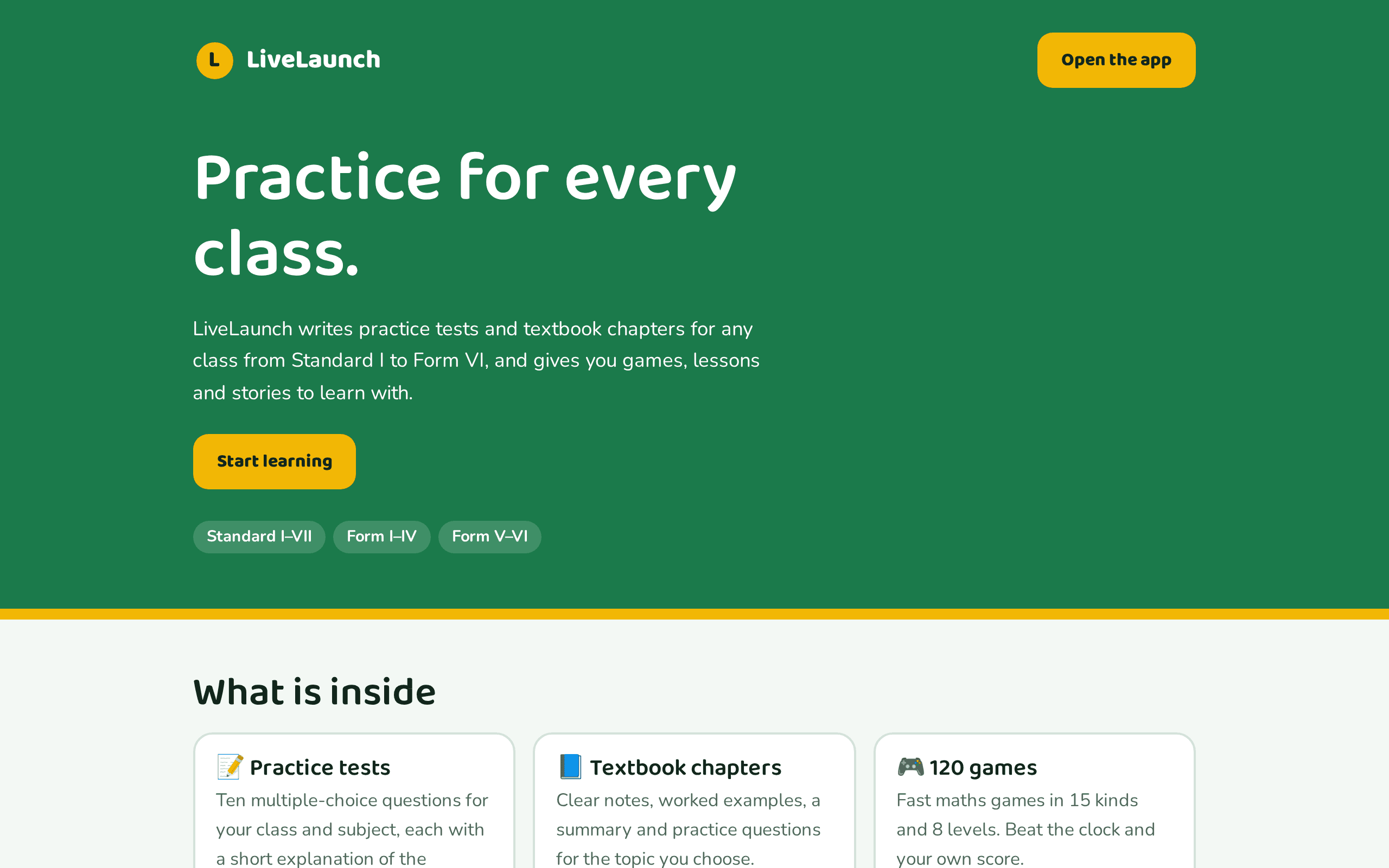 Interactive practice tests and textbook chapters for students.