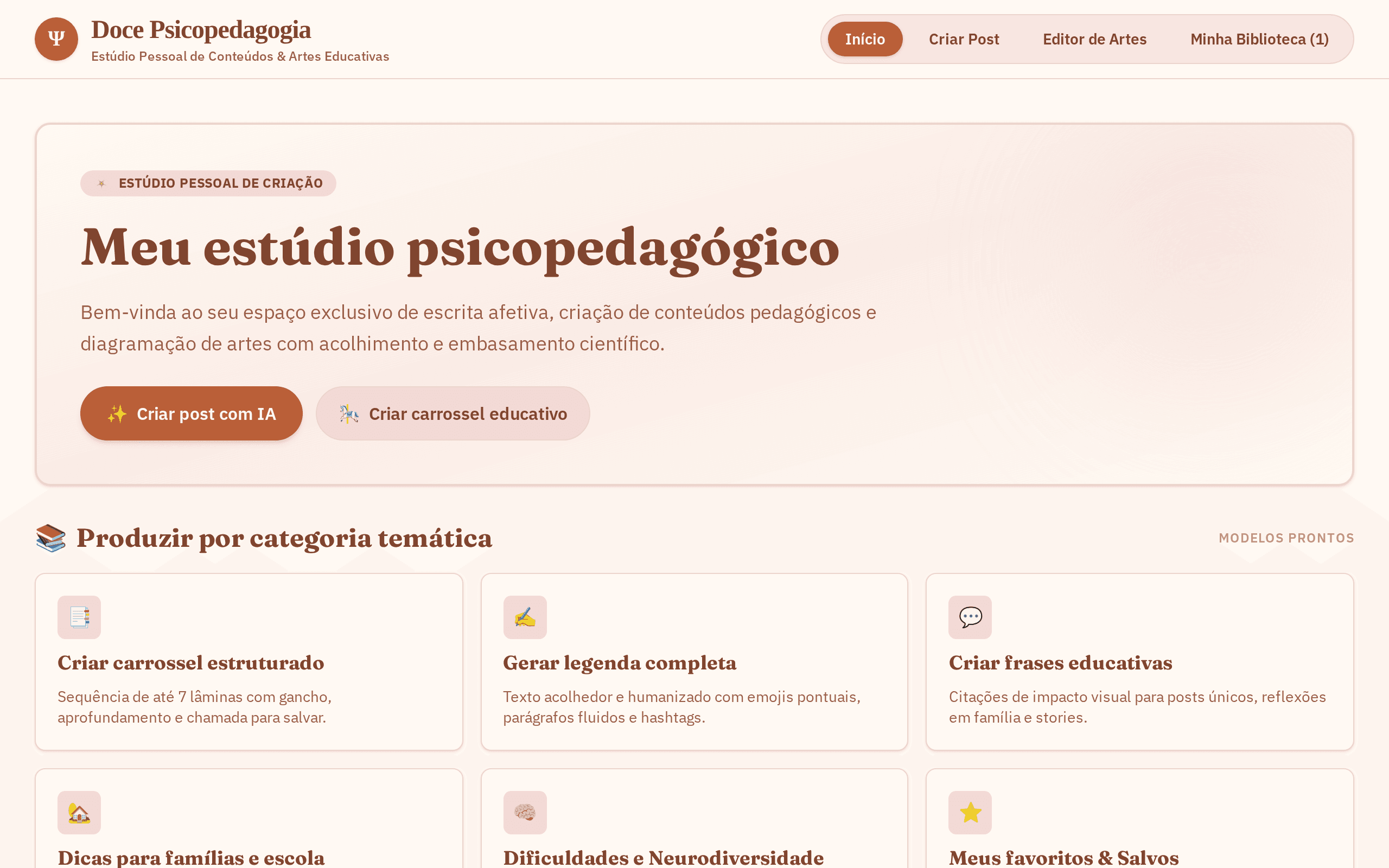 Screenshot of Eu Psicopedagoga