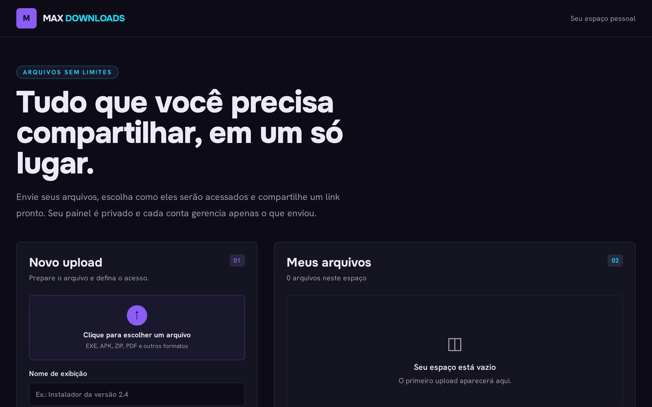 Screenshot of MediaFire