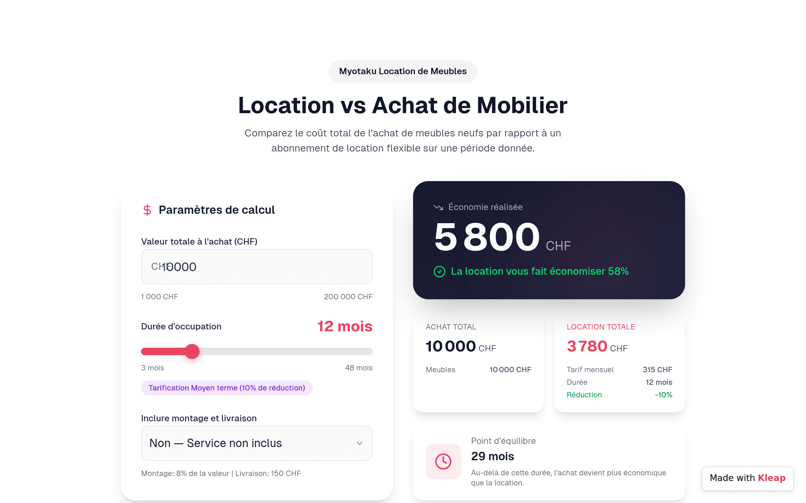 Calculateur Location