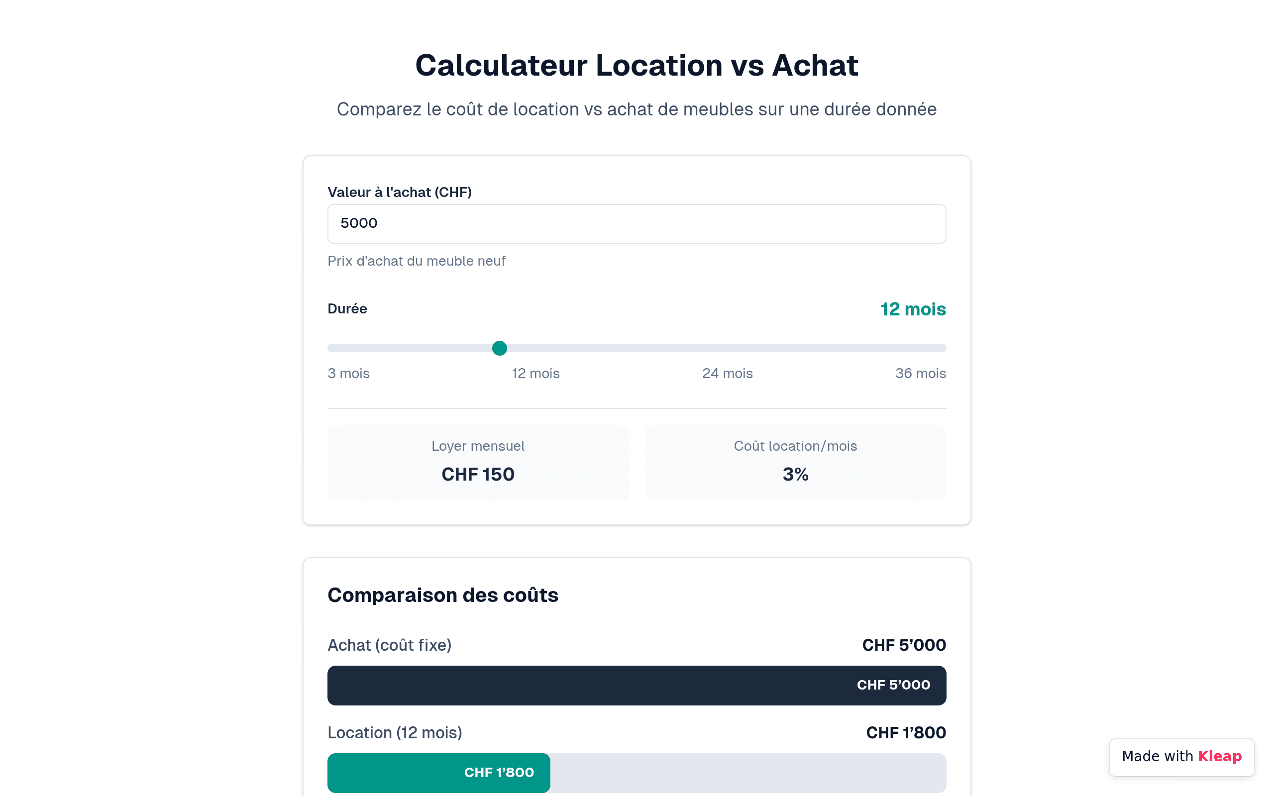 Calculateur Location 2
