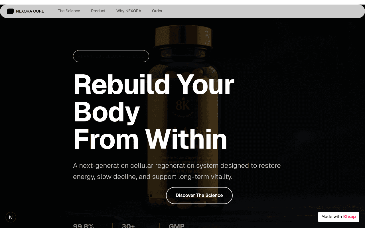 Cellular regeneration supplements for those who refuse to slow down.