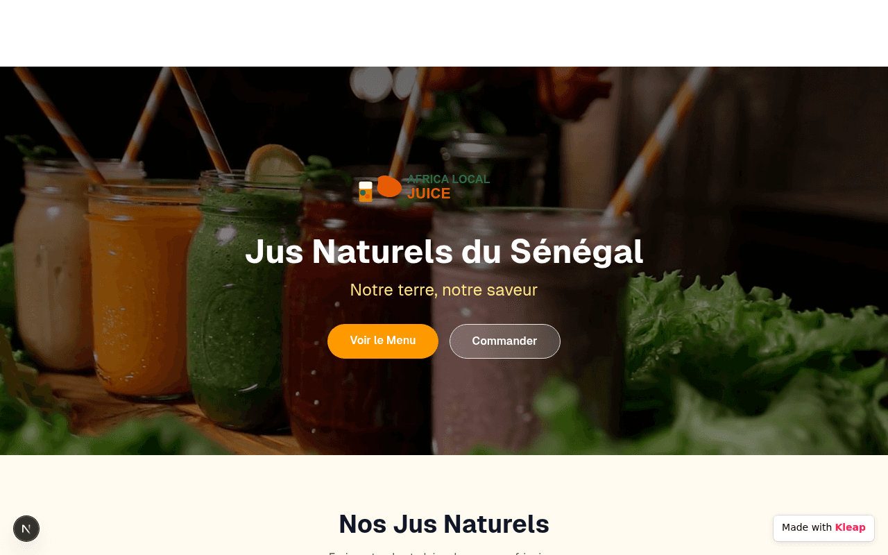 Screenshot of Africa Local Juice