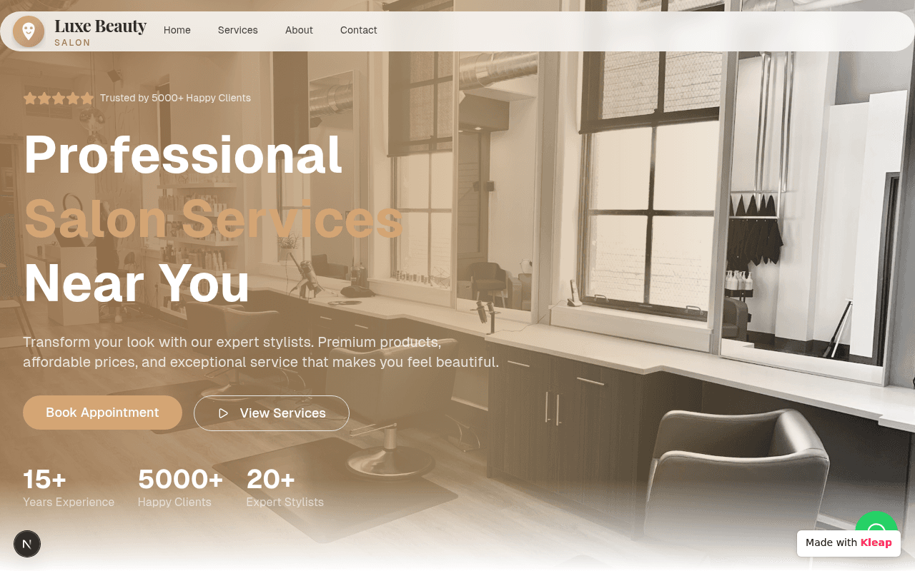 Salon Services business