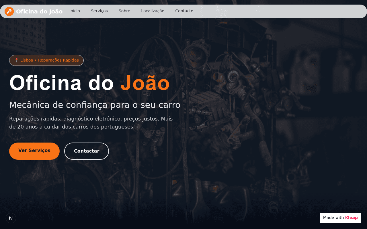 Screenshot of Oficina do João