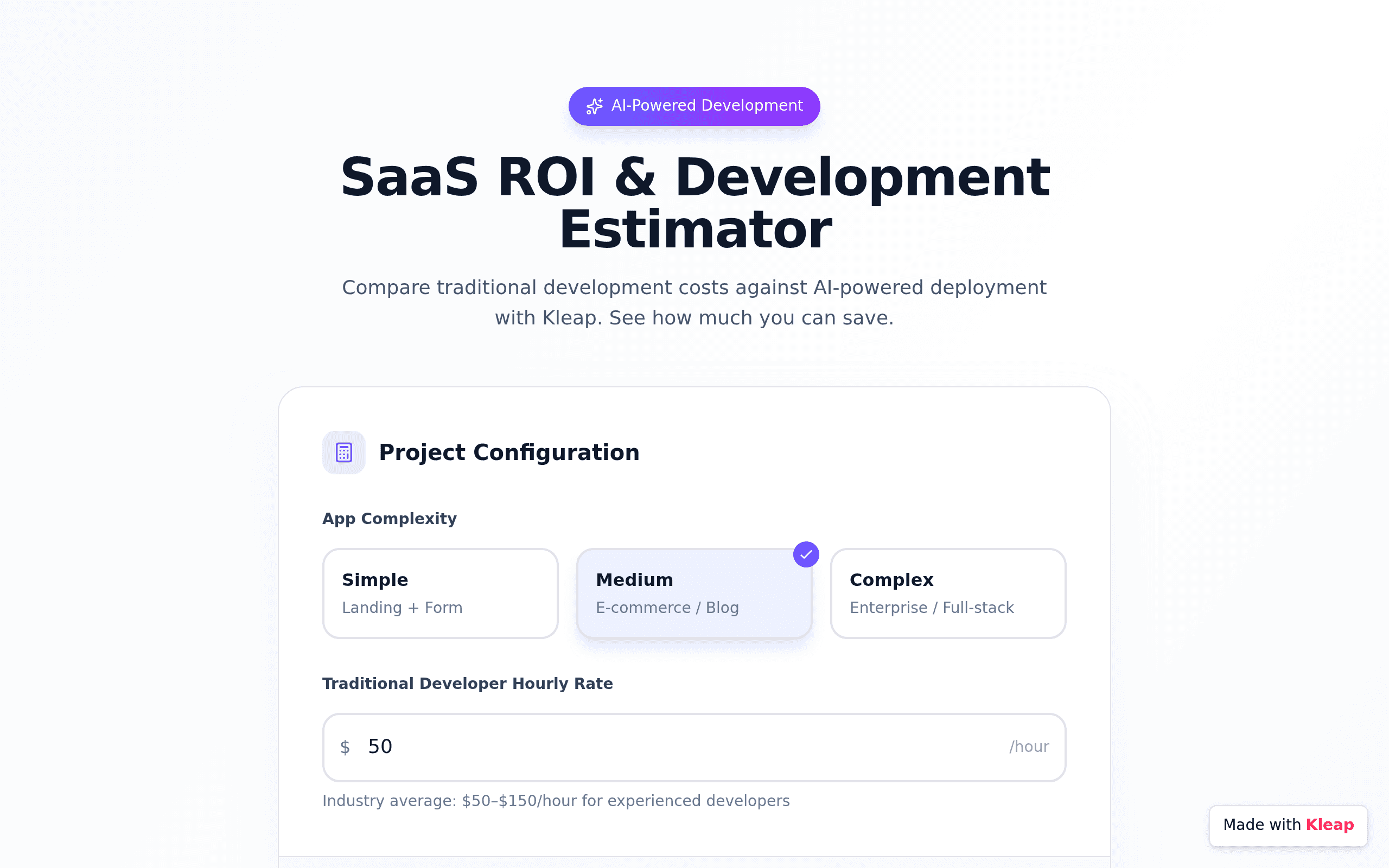 Development Estimator