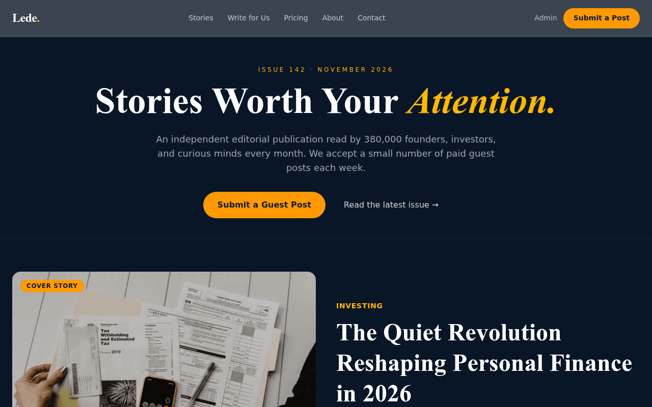 Guest Post Publishing Platform