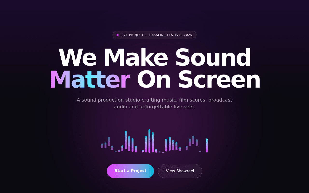 We Make Sound Matter On Screen
