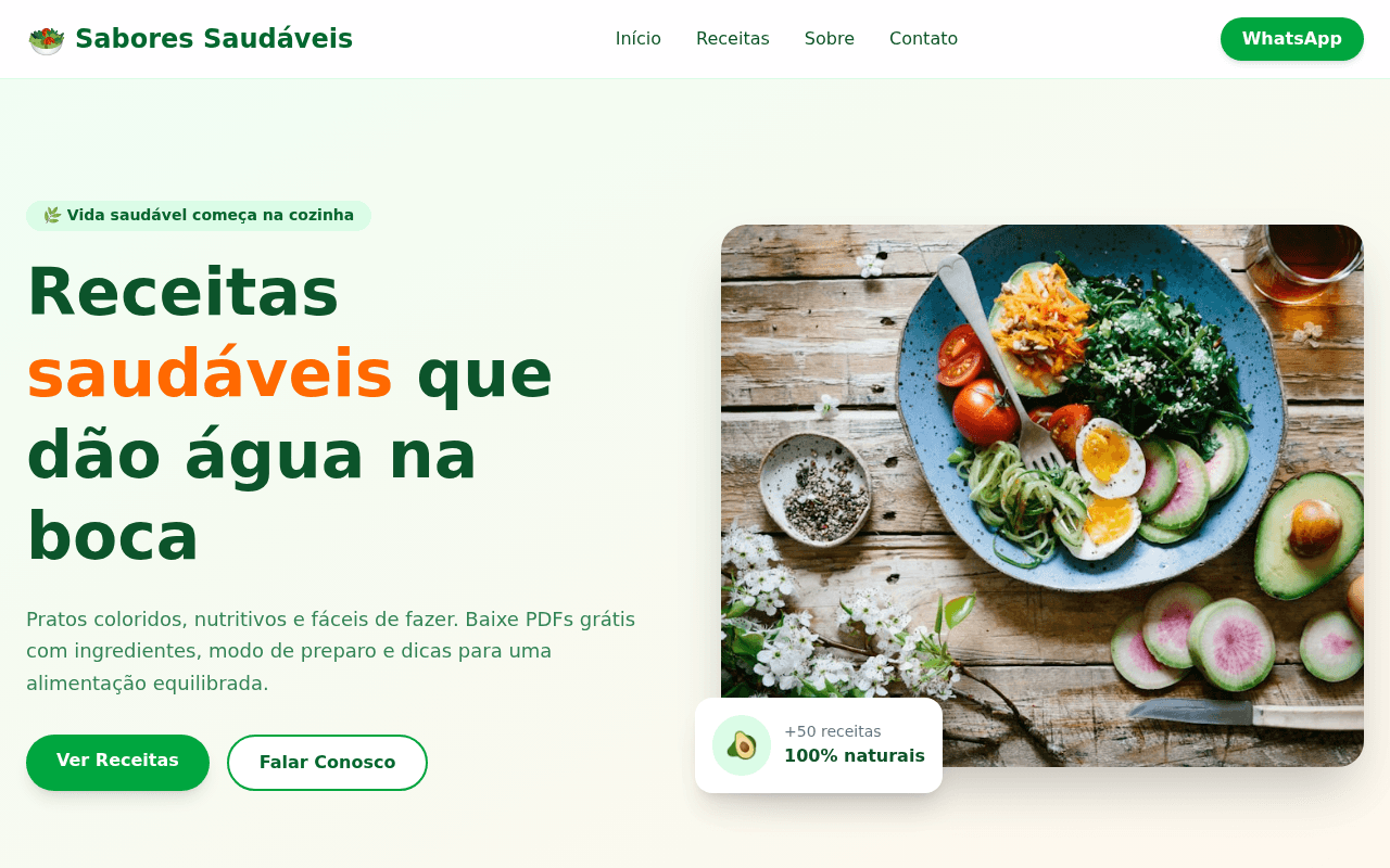 Screenshot of receita saudavel ter fotos bonitas coloc