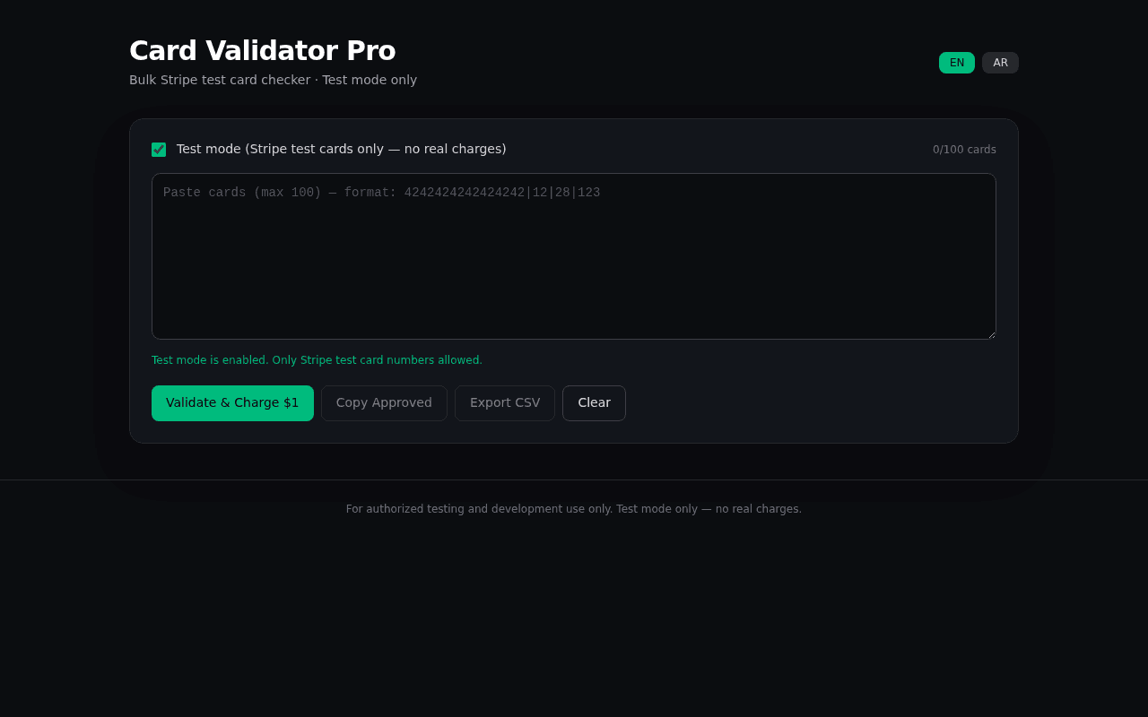 Stripe Bulk Card Checker