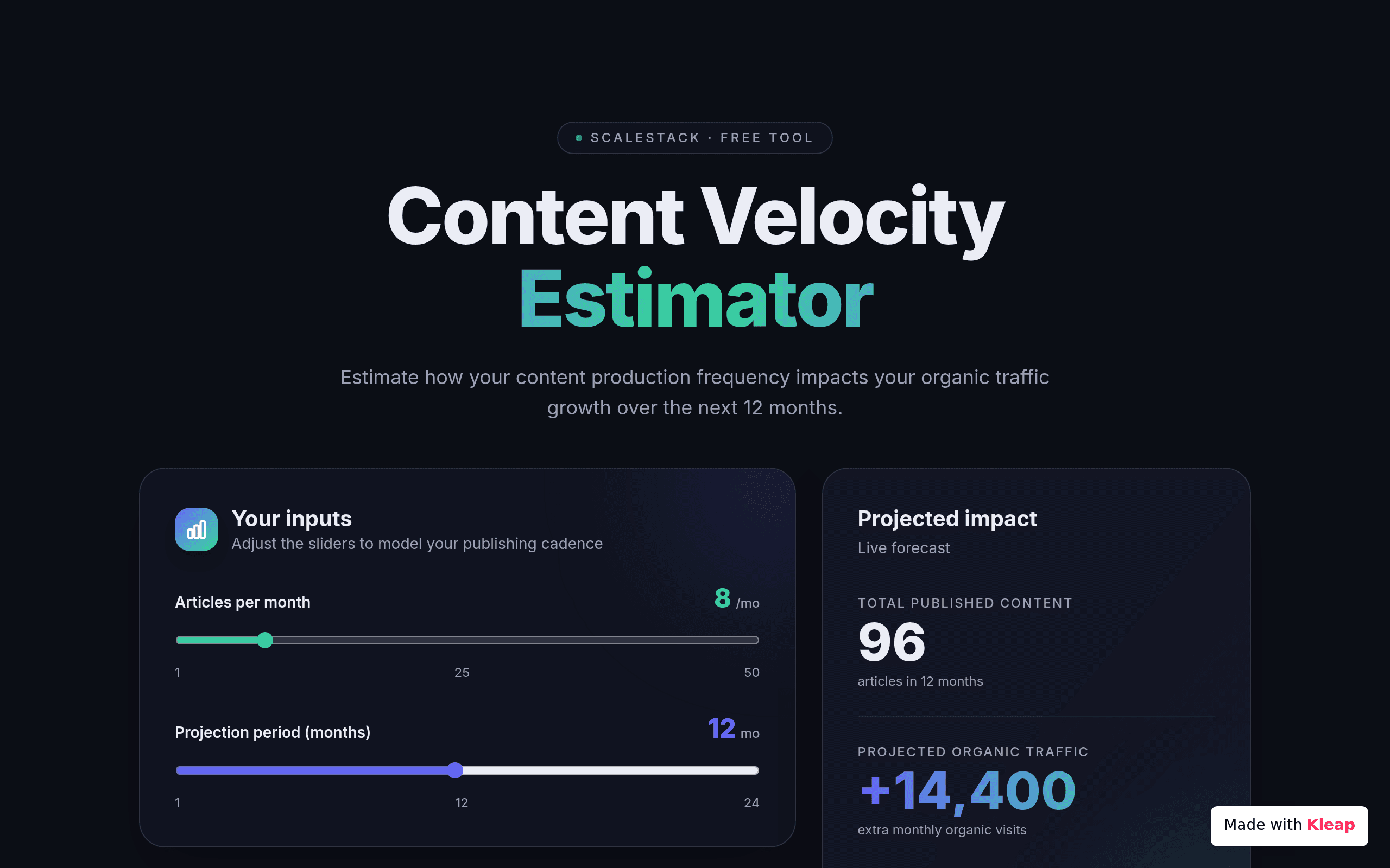 Content Velocity Estimator