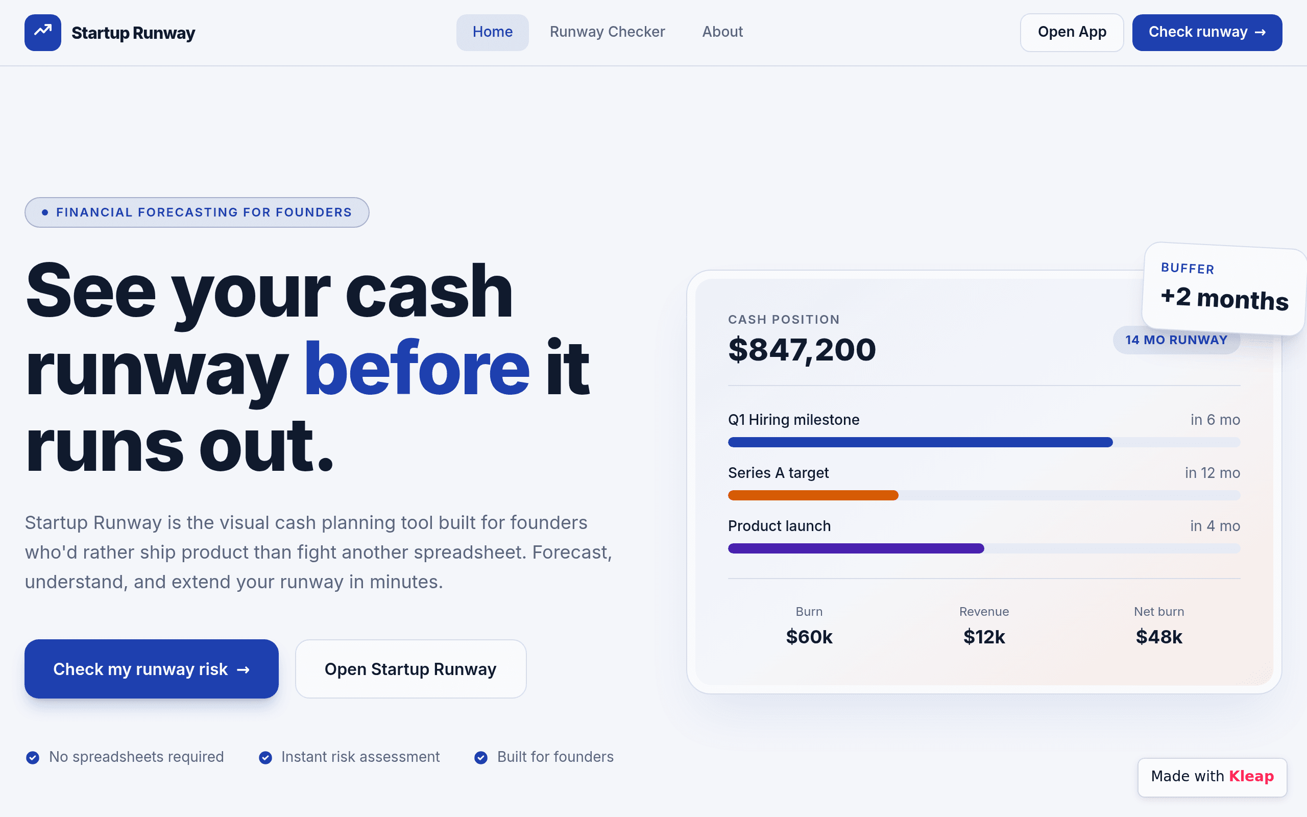 Startup Runway Risk Checker