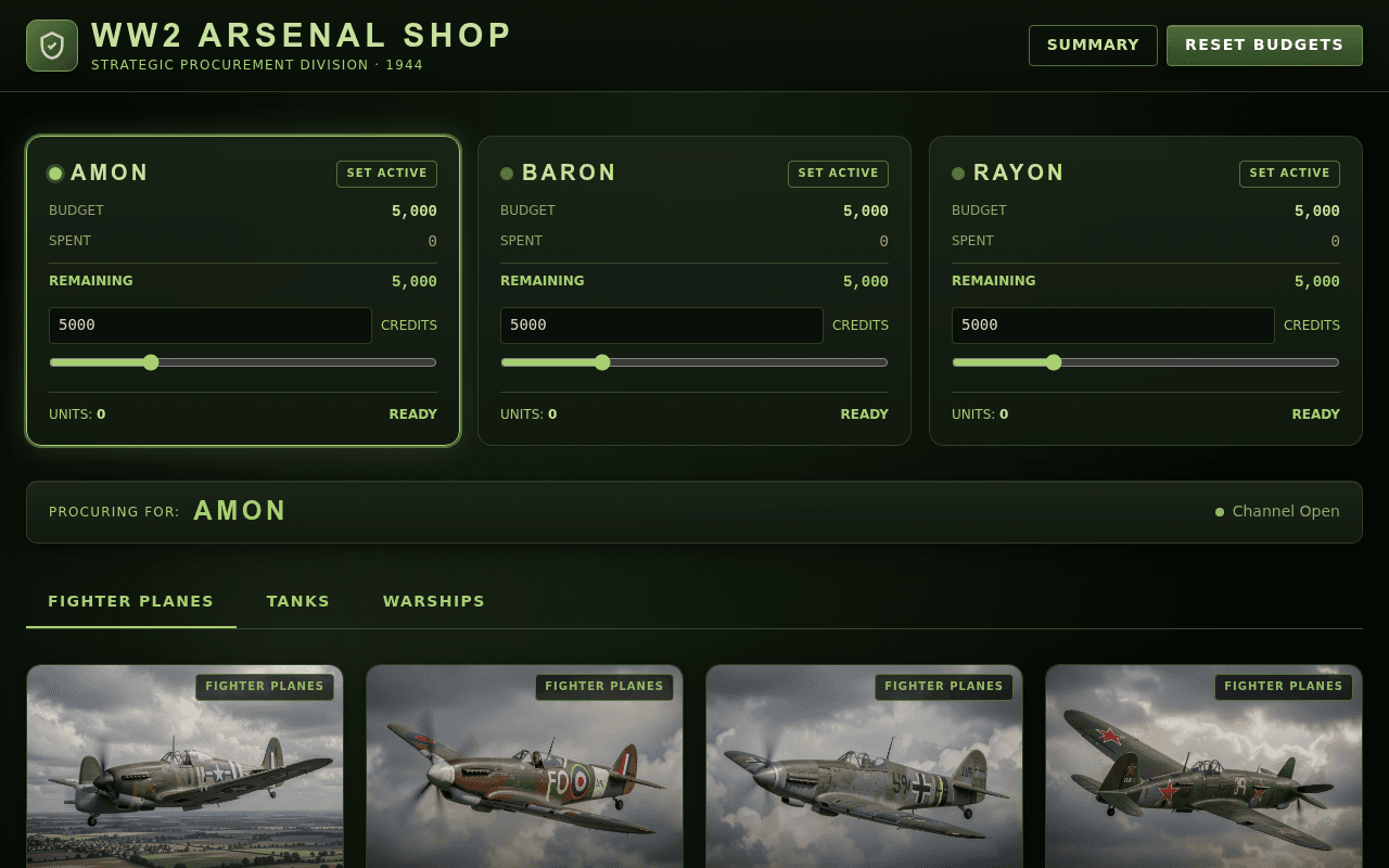 WW2 Arsenal Shop