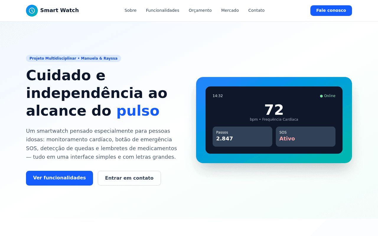 Smart Watch Idosos