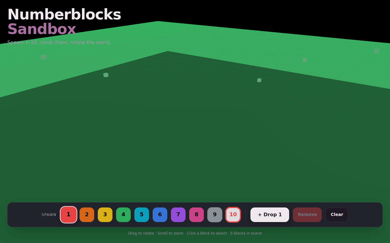 Numberblocks Sandbox