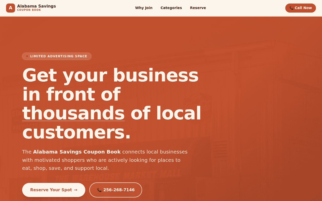 Alabama Savings Coupon Book