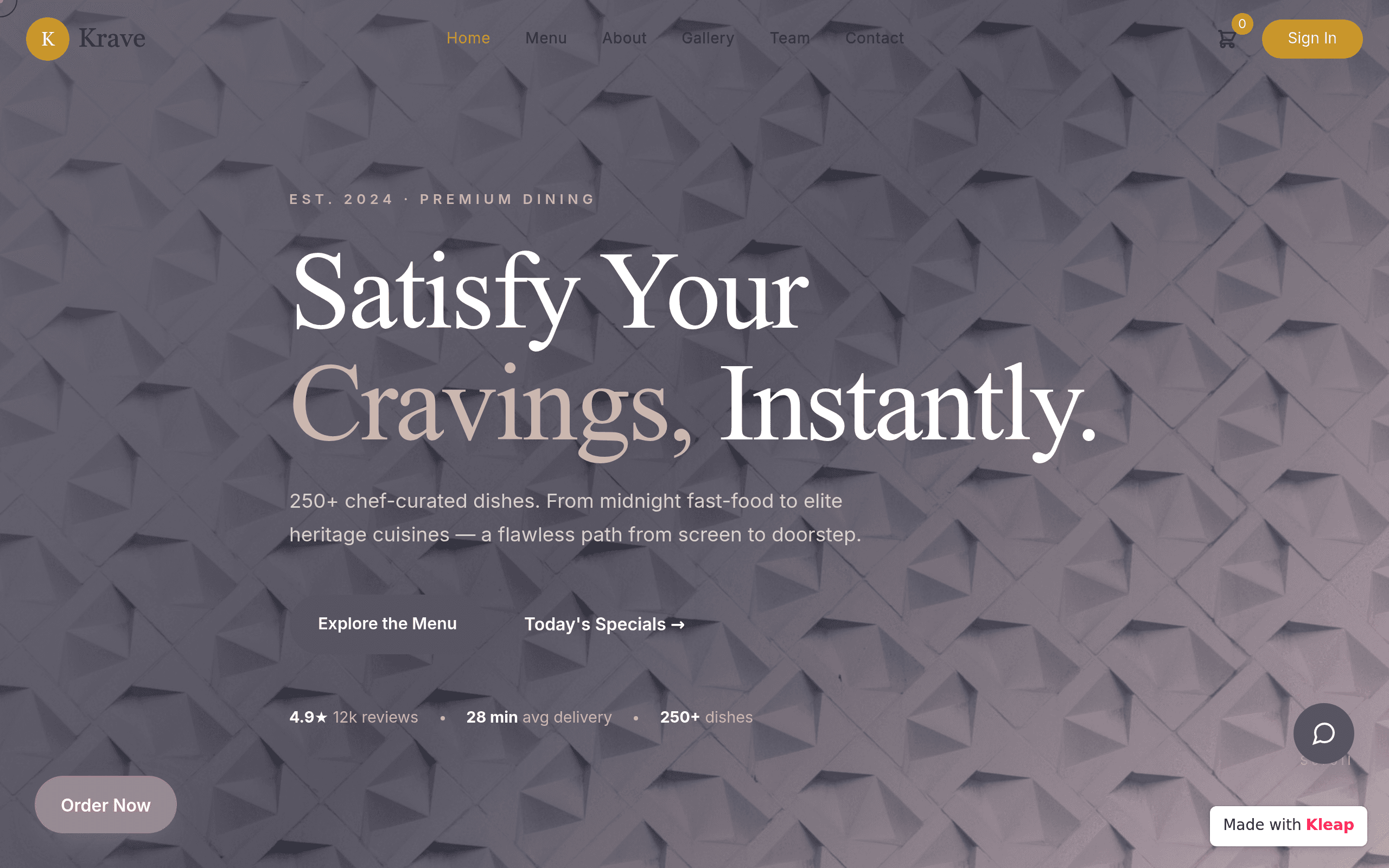 Krave point food app