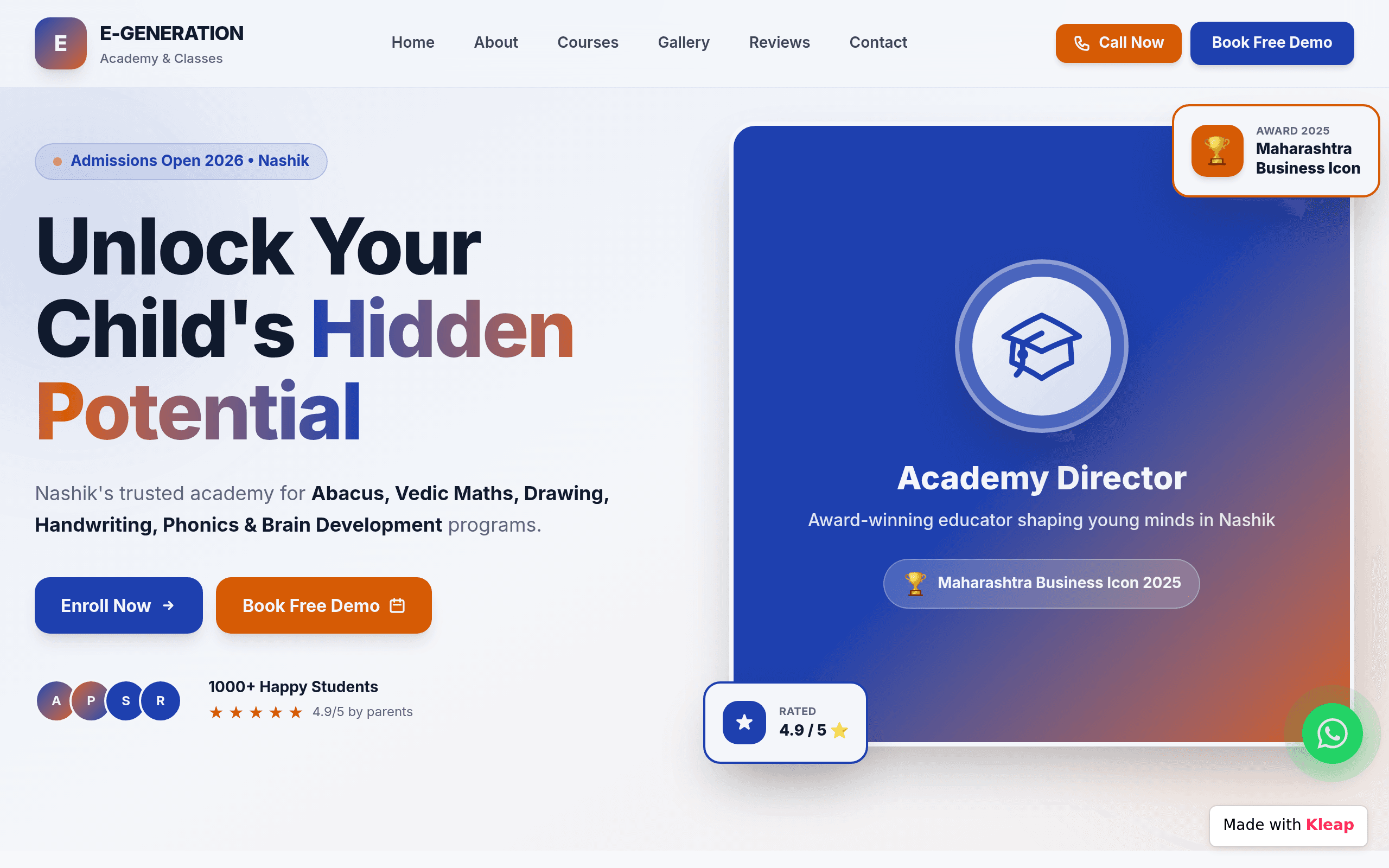 Academy Website Prompt Project Overview
