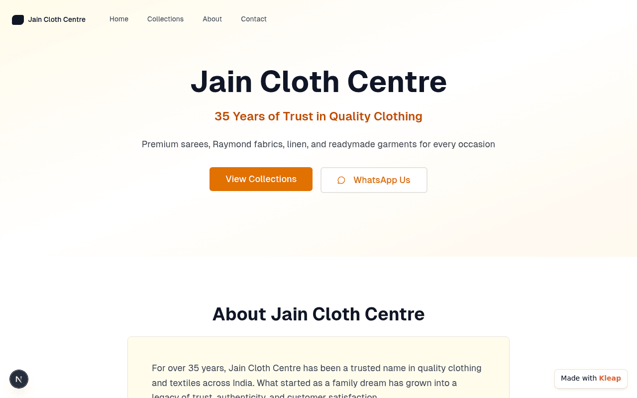 A textile retailer showcasing a legacy of quality in traditional and modern apparel.