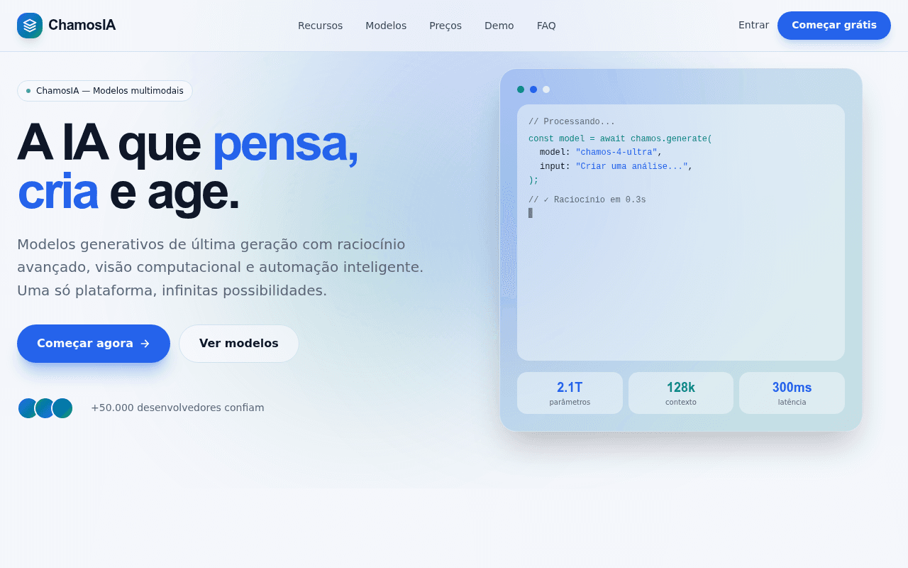 ia chamado chamosIA com funcionalidades