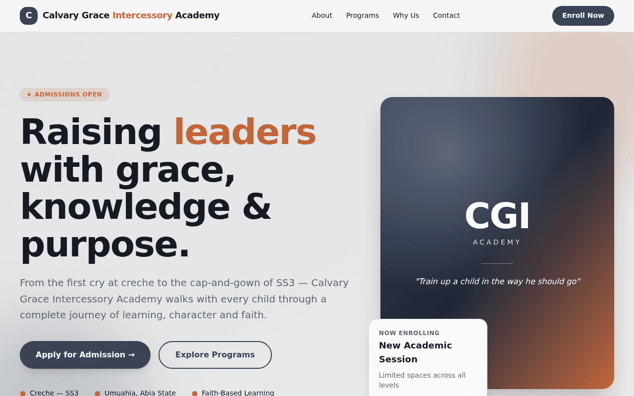 Calvary Grace Intercessory Academy