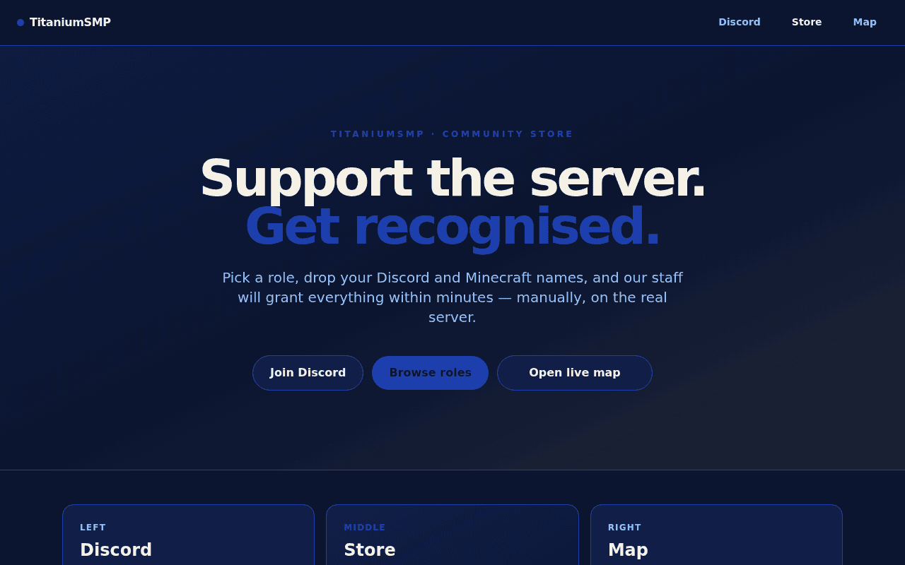 Minecraft server TitaniumSMP
