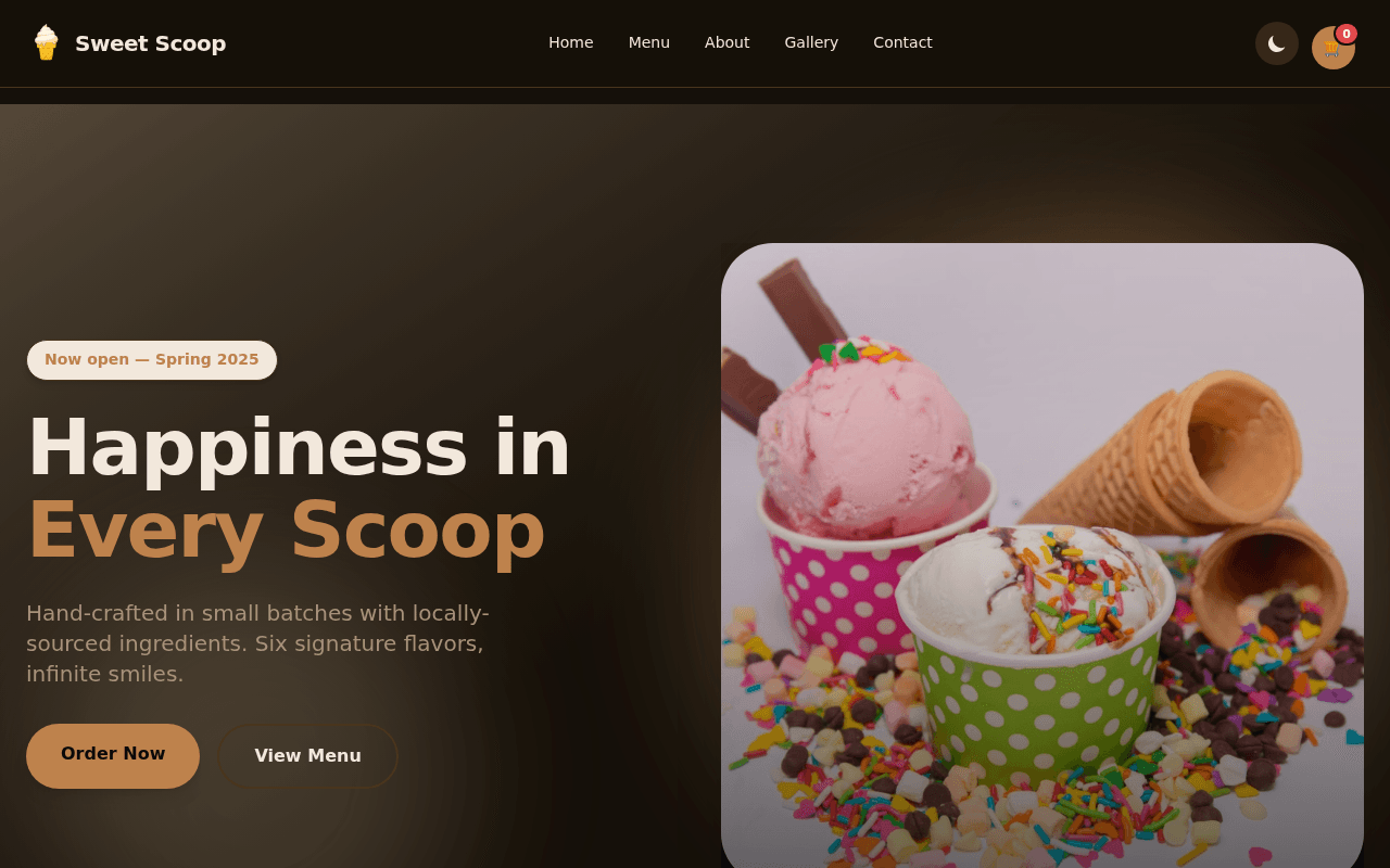 Sweet Scoop Ice Cream