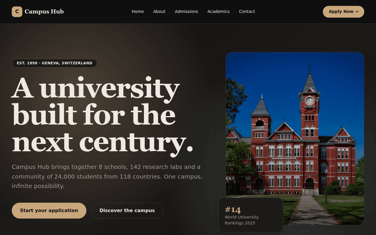 Campus Hub Pages