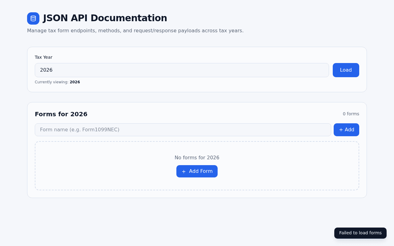 JSON API site