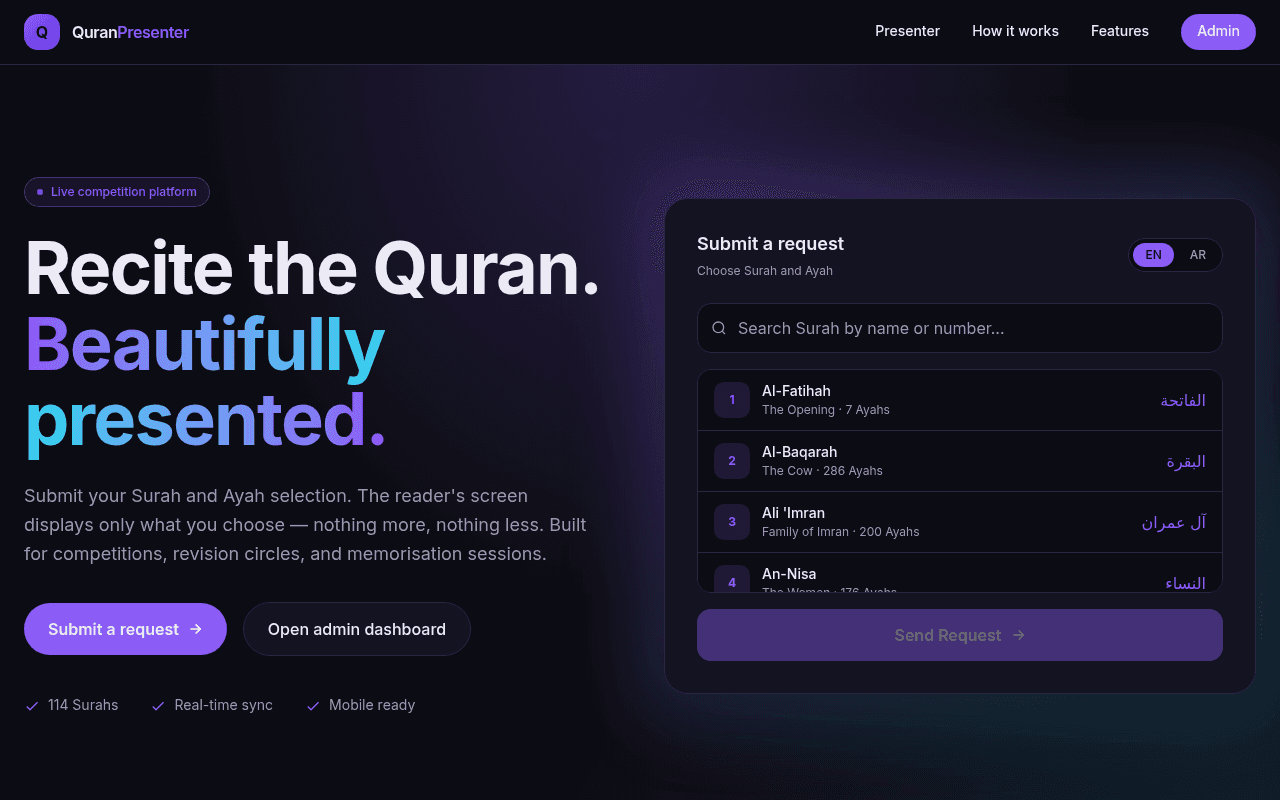 Quran recitation competitions