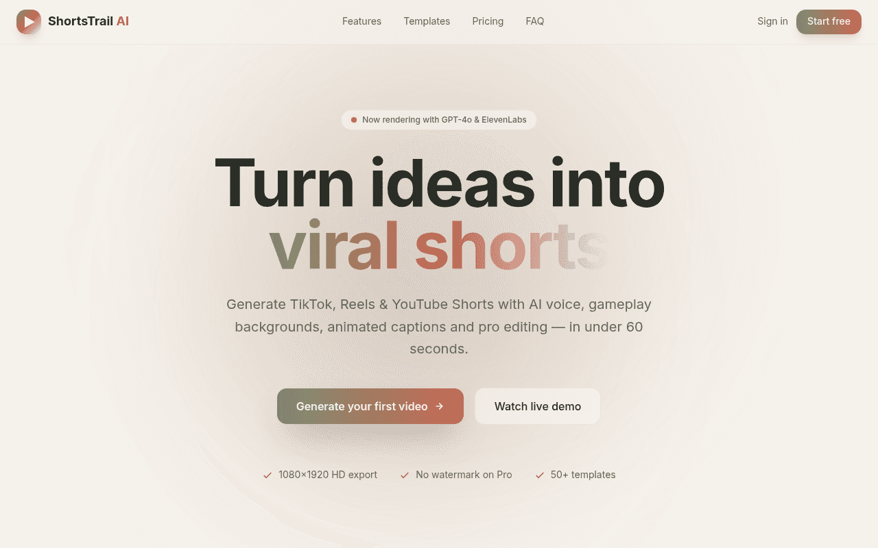 ShortsTrail AI