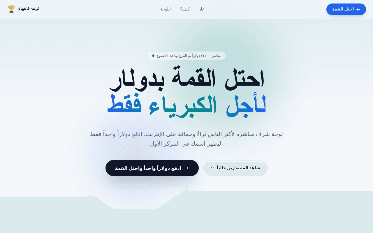 لوحة الشرف للأثرياء الأغبياء