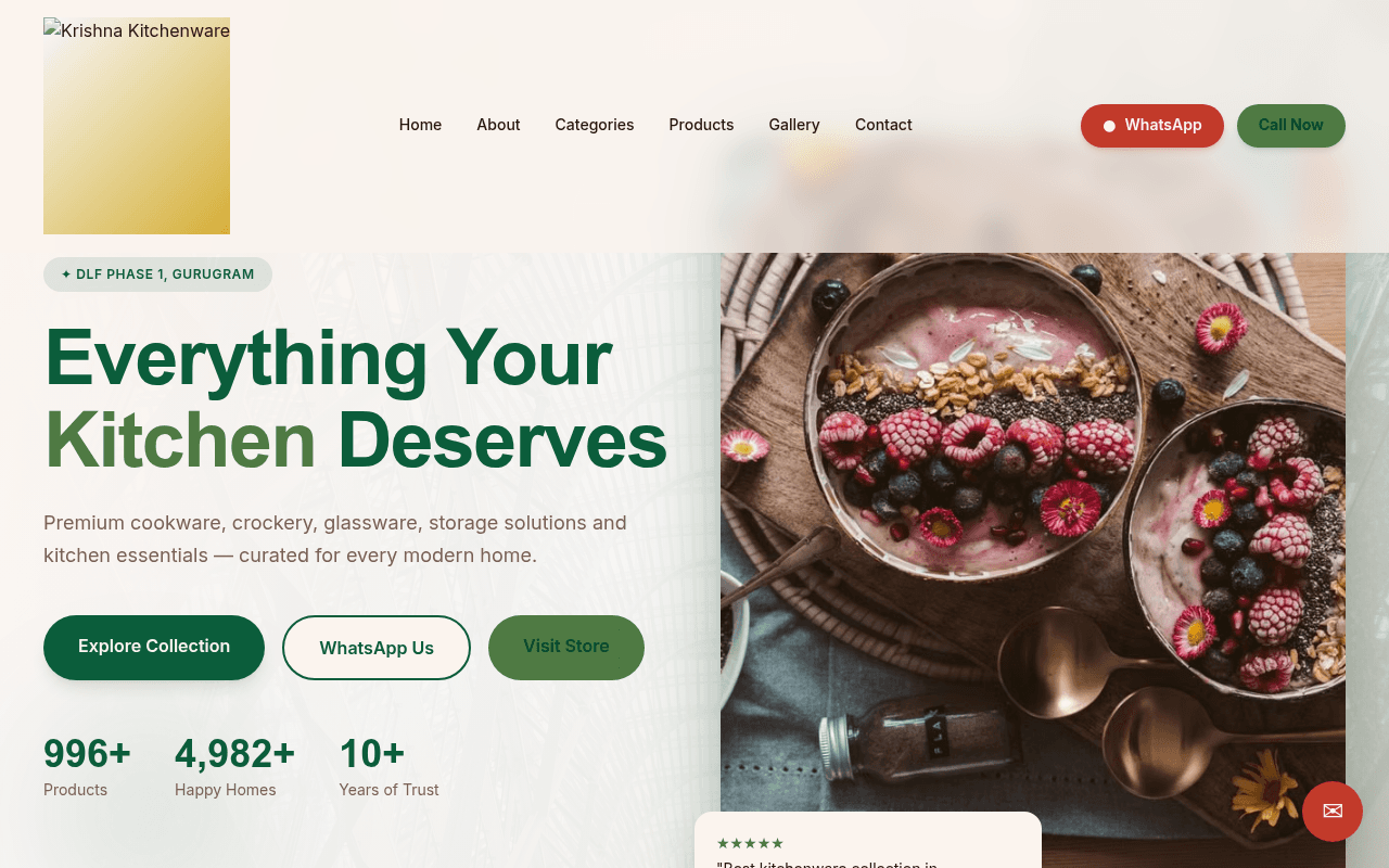Krishna Kitchenware Create