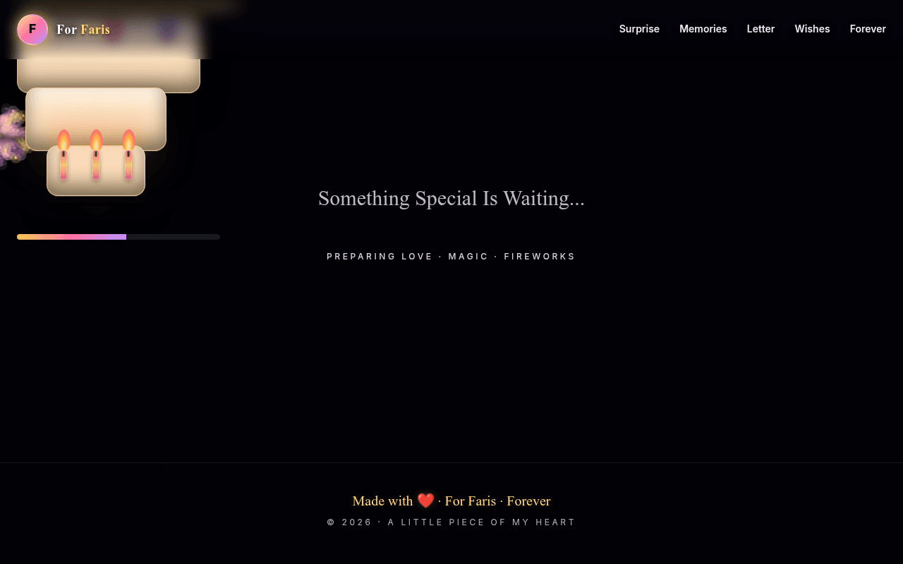 Birthday Surprise Website