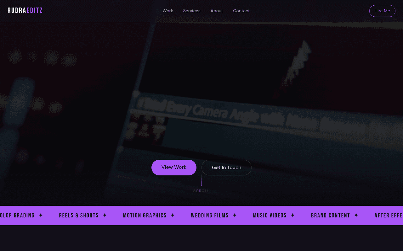 Rudra Editz — Cinematic Video Editing Portfolio