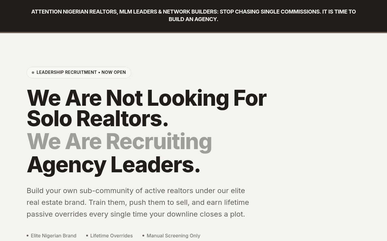 Real Estate Team Leaders