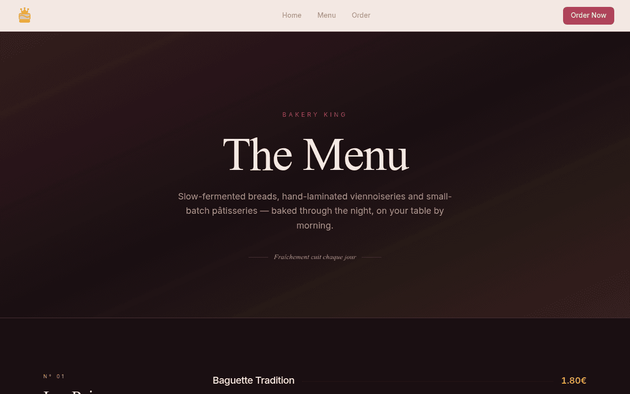 Attractive Menu