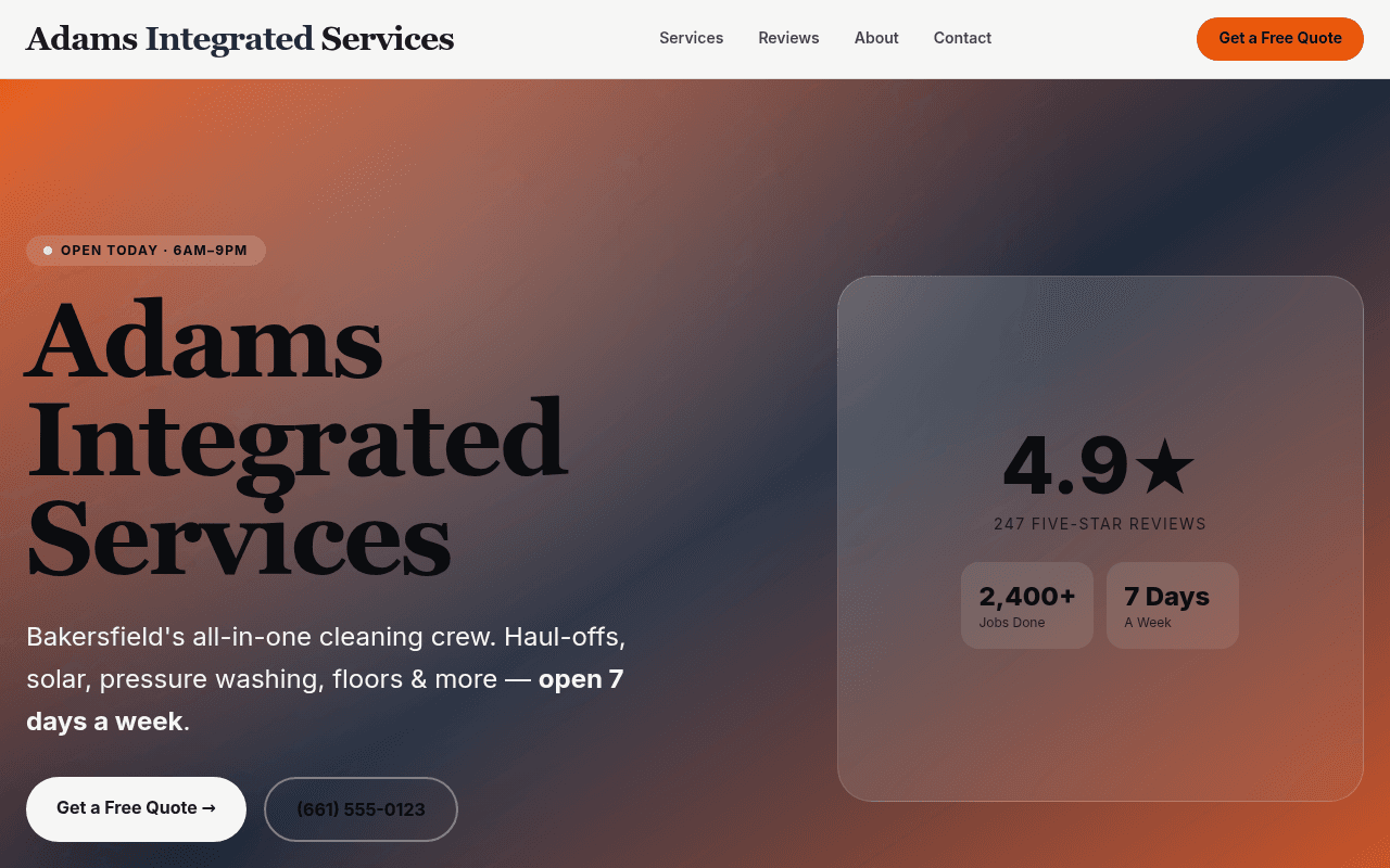 Adams Affordable Integrated services