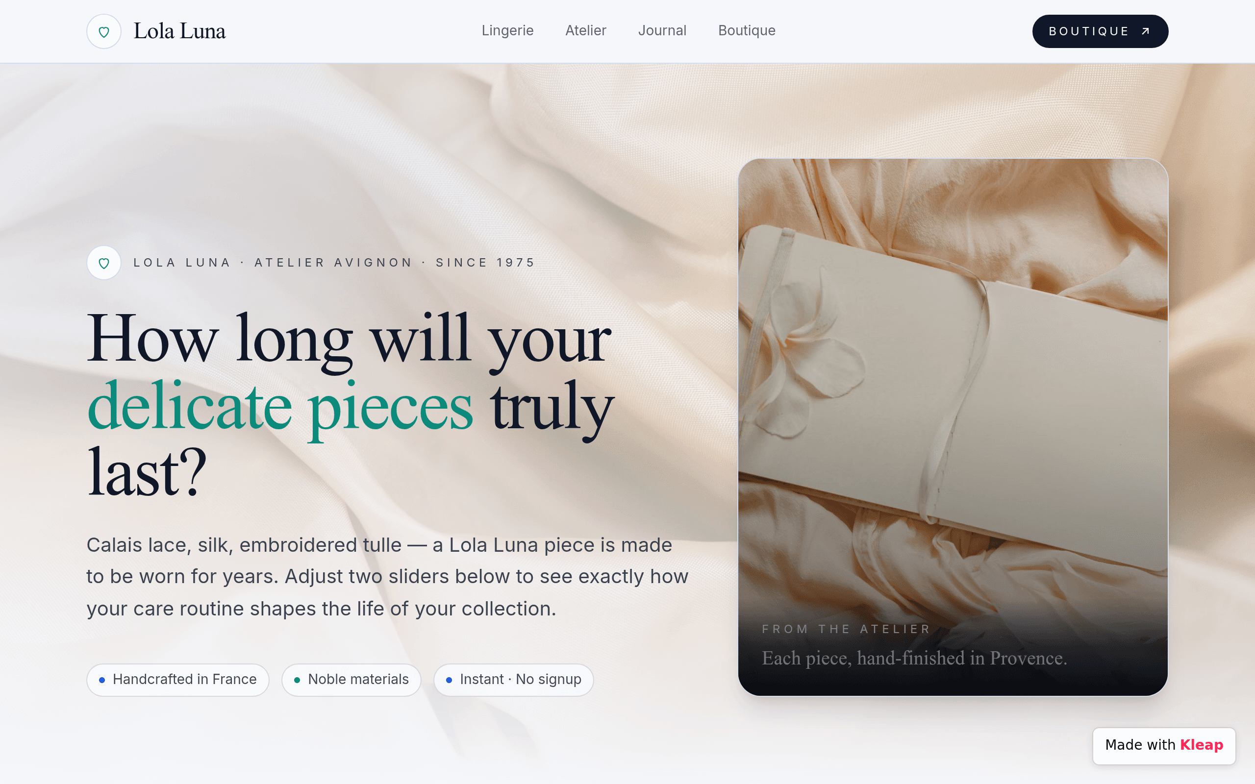 Lingerie Care Longevity Grader