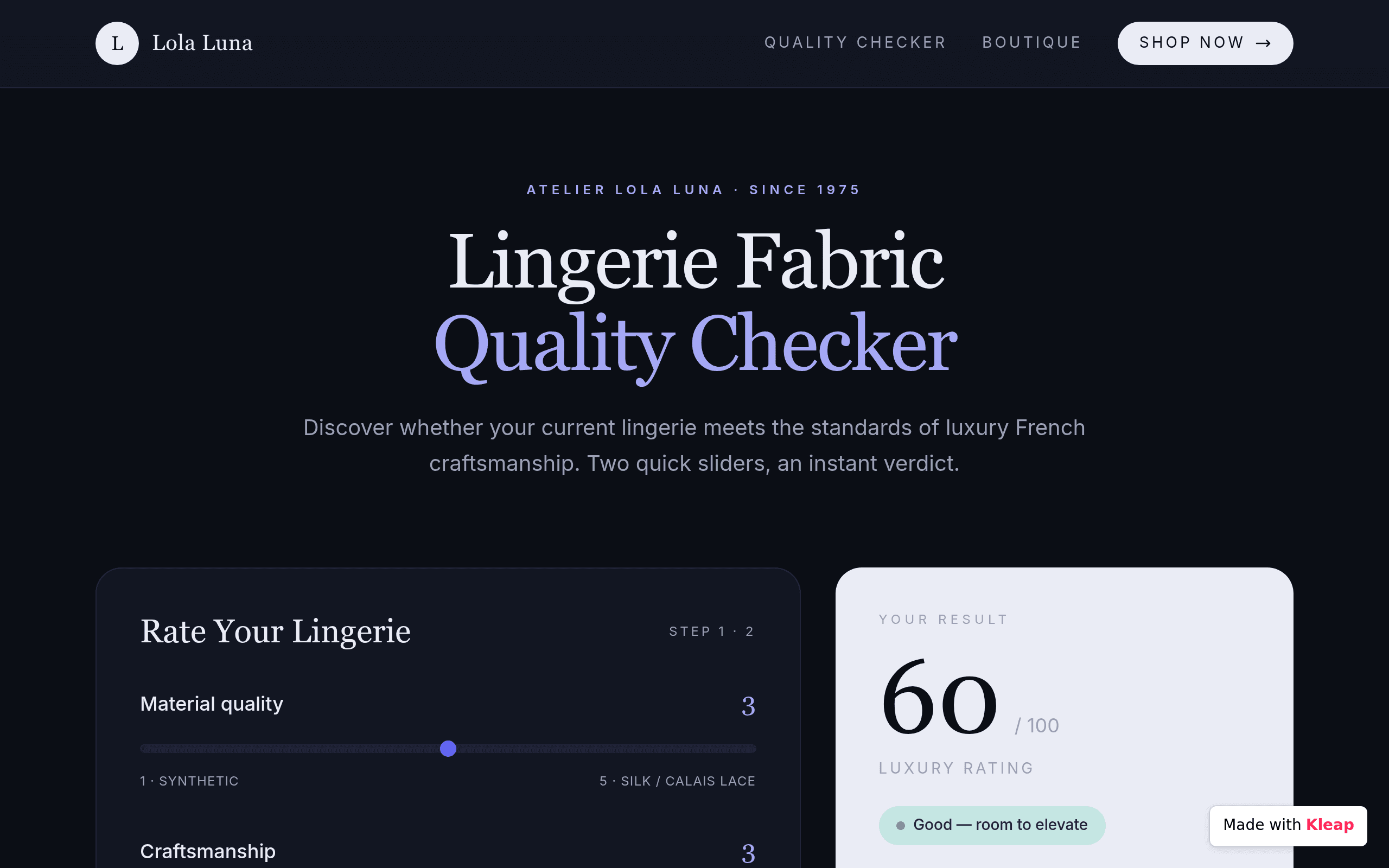 Lingerie Fabric Quality Checker