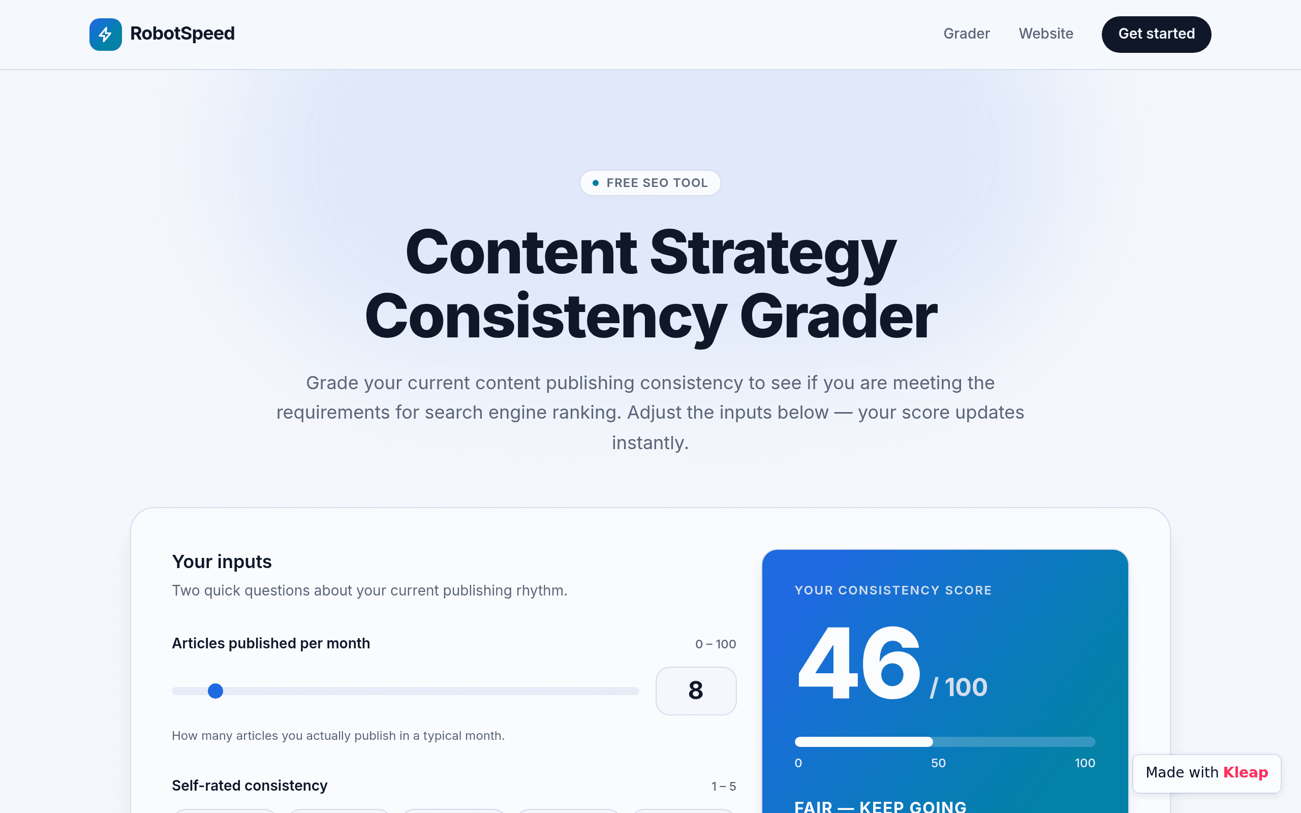 Content Strategy Consistency Grader